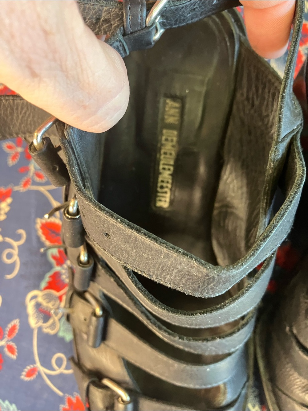 Ann Demeulemeester Vintage Gladiator Buckle Wedges 37 - Picture 9 of 11